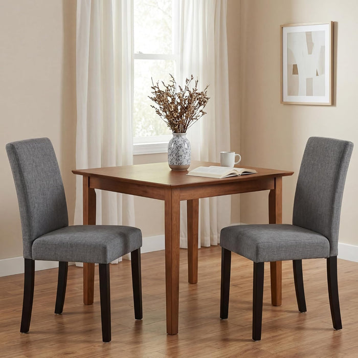 Modern Fabric Dining Chairs,Elegant Design Kitchen & Dining Room Chairs with High Back for Home Dining Space (Gray, Set of 2)