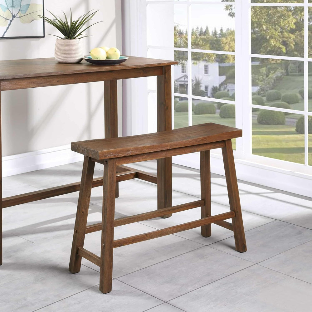 Boraam Sonoma Backless Bench - Chestnut Wire-Brush