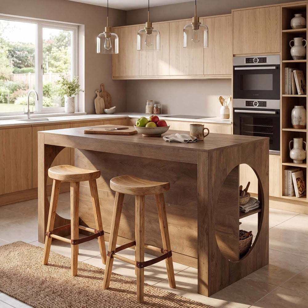 Tribesigns 63-Inch Kitchen Island with Seating and Storage | 3-Tier Farmhouse...