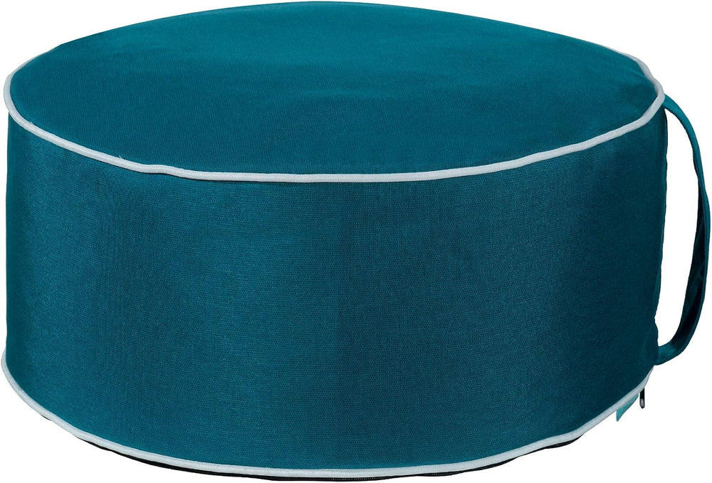 QILLOWAY Inflatable Outdoor Ottoman for Patio, Waterproof Round Pouf, Inflata...