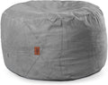 CordaRoy's Chenille Bean Bag Pouf Footstool, Charcoal