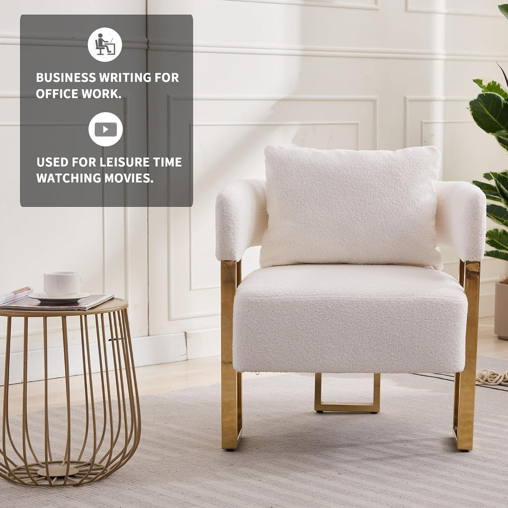 YITAI Modern Accent Chairs no Wheels, Living Room Side Chairs Set of 2 with G...