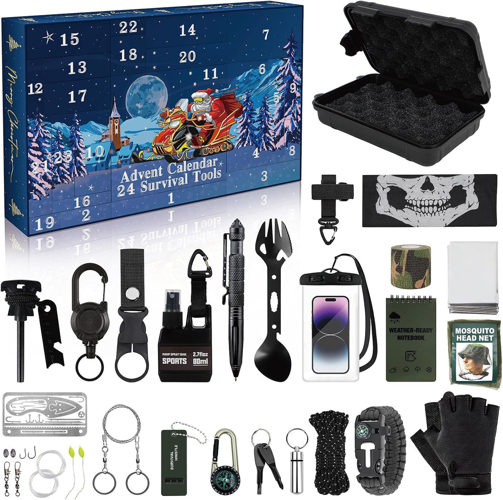 24-in-1 Professional Survival Kit Advent Calendar 2026 for Men