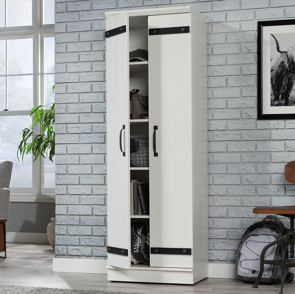 Sauder HomePlus 2-Door Kitchen Pantry Cabinet/Pantry cabinets, Soft White Finish