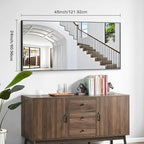 24x48 Inch Large Black Mirror for Bathroom, Black Framed Bathroom Mirror, Bathroom Mirror for Wall Over Sink, Rectangle Wall Mirror for Living Room, Bedroom, Bathroom, Hangs Horizontally or Vertically