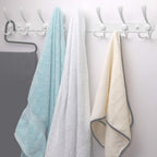 Dseap Coat Rack Wall Mount - 29.5” Long 8-Tri-Hooks Heavy Duty Coat Hanger Rail Wall Hooks for Hanging Coats Hats Clothing Clothes Purse Mudroom Entryway, White, Pack of 2