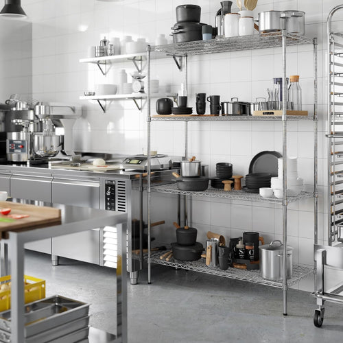 21" Deep x 48" Wide x 74" Height Wire Shelving Kit | 4-Tier | NSF Commercial Storage Rack Unit