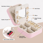 Birthday Gifts For Women, Initial Jewelry Box, Travel Jewelry Case, Gifts for Wife Girlfriend, Small Travel Jewelry Organizer, Gift for Girls, Graduation Gifts for Her, Bridesmaid Gifts