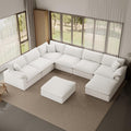 Cloud Modular Sectional Sofa,253.8" Down Filled Sofa 7 Seat with Chaise,Minimalist Sofa Cover Washable and Replaceable Couches for Living Room,Sectional Sofa Deep Seat
