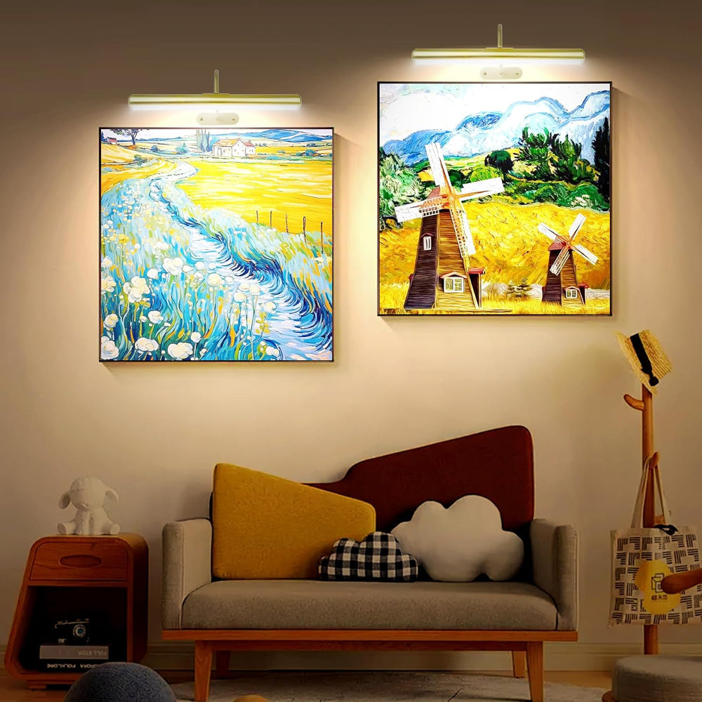 2Pack-Picture Light for Wall Artwork Rechargeable 5000mAh Painting Light with...