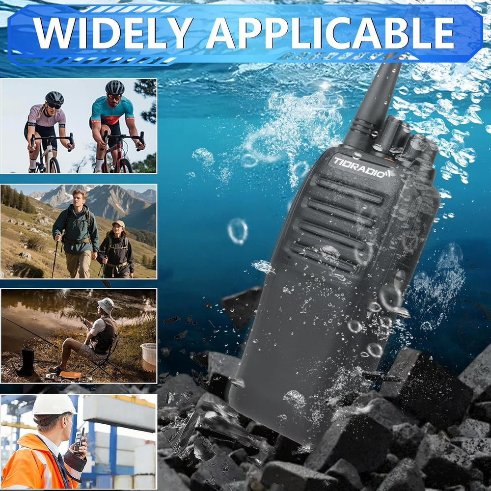 TIDRADIO 10Miles-Heavy Duty Long Range Walkie Talkies-IP67 Waterproof FRS