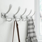 Dseap Coat Rack Wall Mount 2.0 Pro: Heavy Duty 300% Thicker, 16" Stud Mount, Stainless Steel Wall Coat Hooks Hanger for Clothes Jackets Hats Entryway Closet, MaxStrong Series, Silver