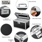 Storage Lock Box with Combination code, Lockable Medicine Storage Case, Empty First Aid Box, Security Lock Box, Multipurpose Lockbox for Home and Outdoor Use (Black, Large)
