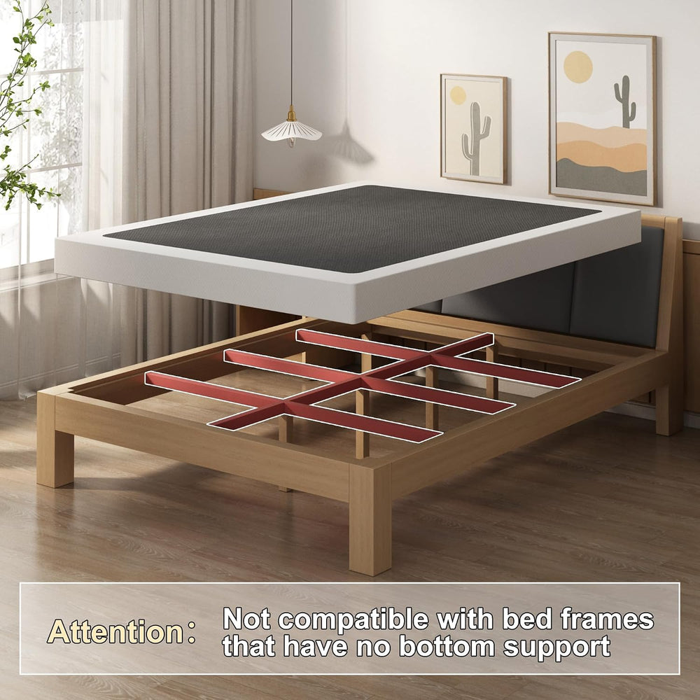 EMODA 5 Inch Twin Box Spring Bed Base Mattress Foundation with Fabric Cover