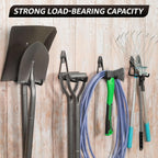 20 Pack Utility Steel Heavy Duty Wall Mount Garage Hooks,with Anti-Slip Coating,for Hanging Bikes,Ladder,Ropes,Bulk Items,Power,Yard and Garden Tools