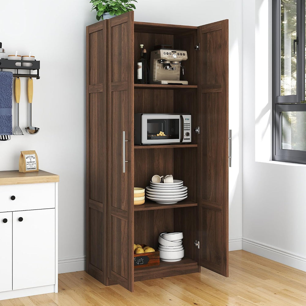 71'' H Kitchen Pantry Cabinet, Farmhouse Kitchen Storage Cabinet with...