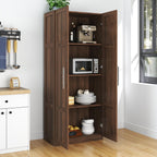 71'' H Kitchen Pantry Cabinet, Farmhouse Kitchen Storage Cabinet with Doors and Shelves, Wood Buffet Sideboard with Drawers, Freestanding Buffet Sideboard, Coffee Bar Cabinet, Walnut