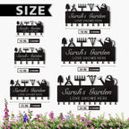 Personalized Key Holder for Wall, Custom Name Wall Mounted Black Key Hanger with Horticultural Garden Design, Key Racks Organizer for Hallway Entryway Front Door Storeroom Decor
