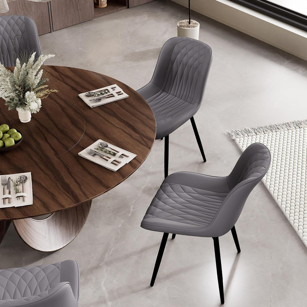 Rowill Dining Chairs Set of 2 Modern Faux Leather Kitchen Chairs with Thicken...