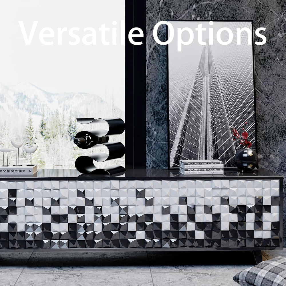 Black Wine Rack Countertop, Modern Metal Wine Rack for Inside Cabinet, Minima...