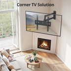 USX MOUNT Corner TV Wall Mount with 31.22" Long Arm for 26-65 Inch TVs up to 80 lbs, Full Motion TV Wall Mount Bracket with Swivel and Tilt, Max VESA 400x400mm fit Most 32 40 42 43 50 55 60 65 TVs