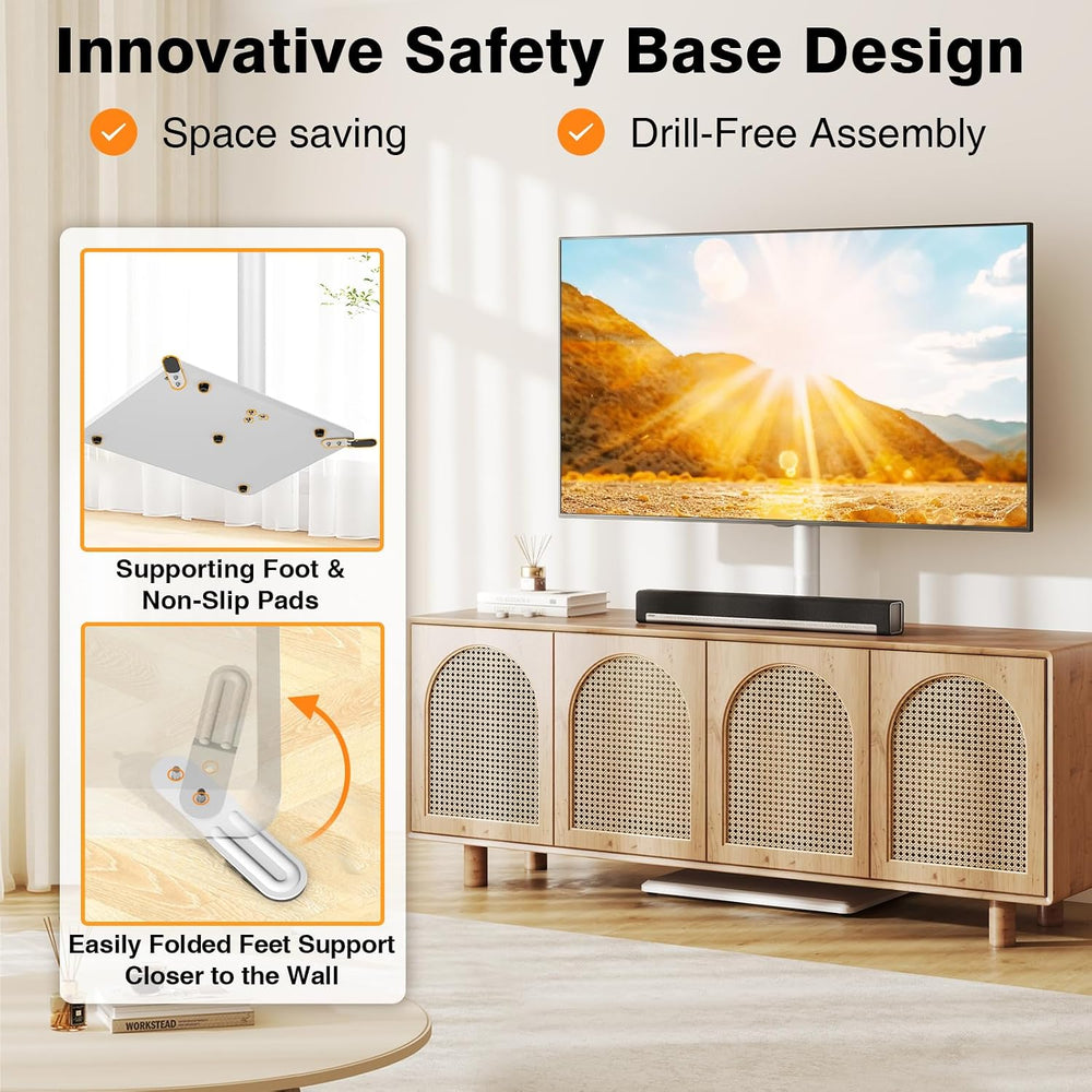 TVON Universal Floor TV Stand with Mount for Most 32-65 Inch TV up to 88lbs |...