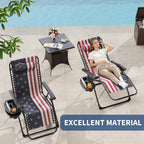 Garvee Zero Gravity Chair Set of 2, Patio Lounge Chair Outdoor with Pillow & Cup Holder Tray, Adjustable Reclining Chair, Folding Portable Camping Chair for Deck, Beach, Yard, Garden | W/ Pillow, Cup Holder Tray & Upgraded Lock, Folding Portable Camping