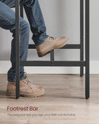 VASAGLE Bar Table, Small Kitchen Dining Table, High Top Pub Table, Bar Height Cocktail Table for Living Room Party, Sturdy Metal, 23.6 x 23.6 x 35.4 Inches for Narrow Spaces, Rustic Brown and Black
