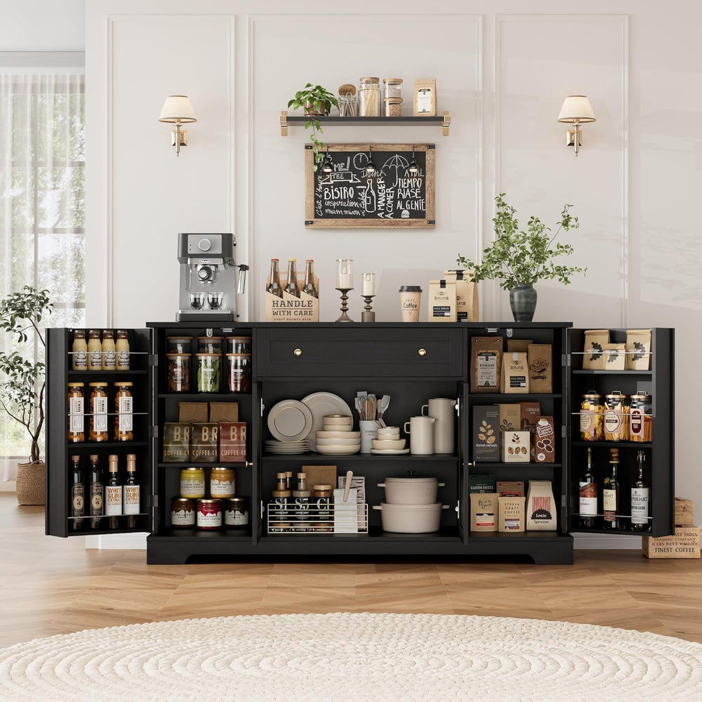 HITHOS 54" Buffet Cabinet with Storage, Modern Kitchen Buffet Sideboard ...