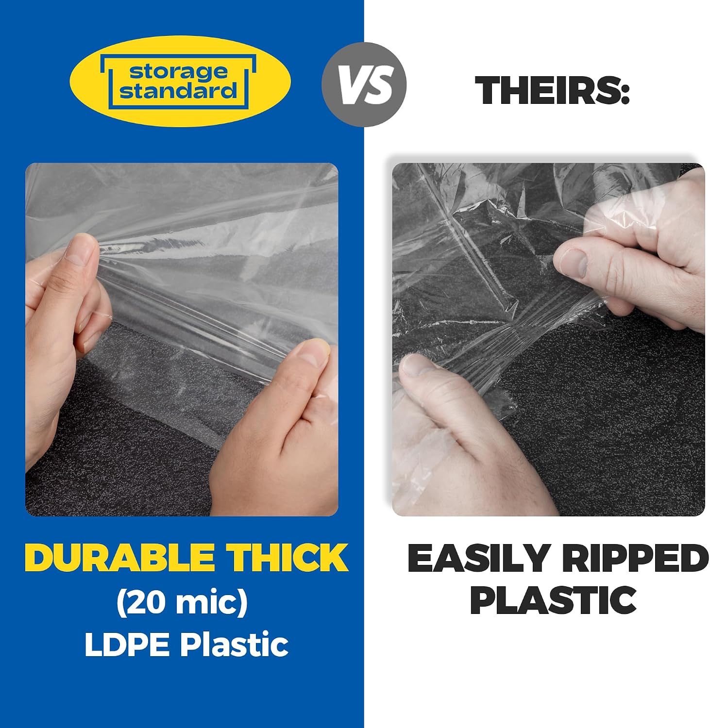 60-Pack Dry Cleaning Bags for Clothes 40-Inch Long - Clear Plastic Garment Bags for Hanging Clothes, Dry Cleaner Plastic Clothing Cover for Suits, Coat, Shirt, & Pants