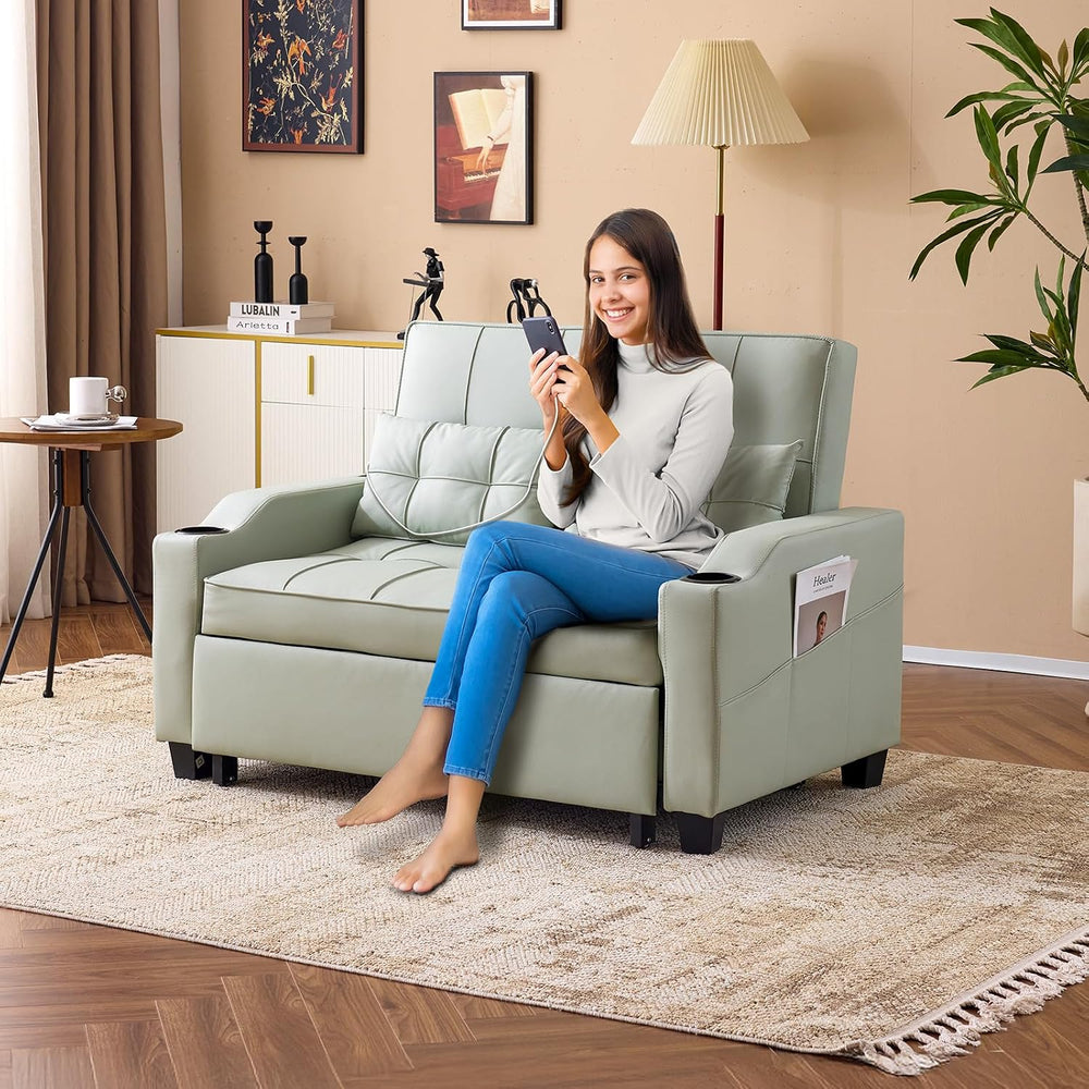 VINGLI Convertible Loveseat Sleeper Sofa Bed, Pullout Couch for Living Room |...