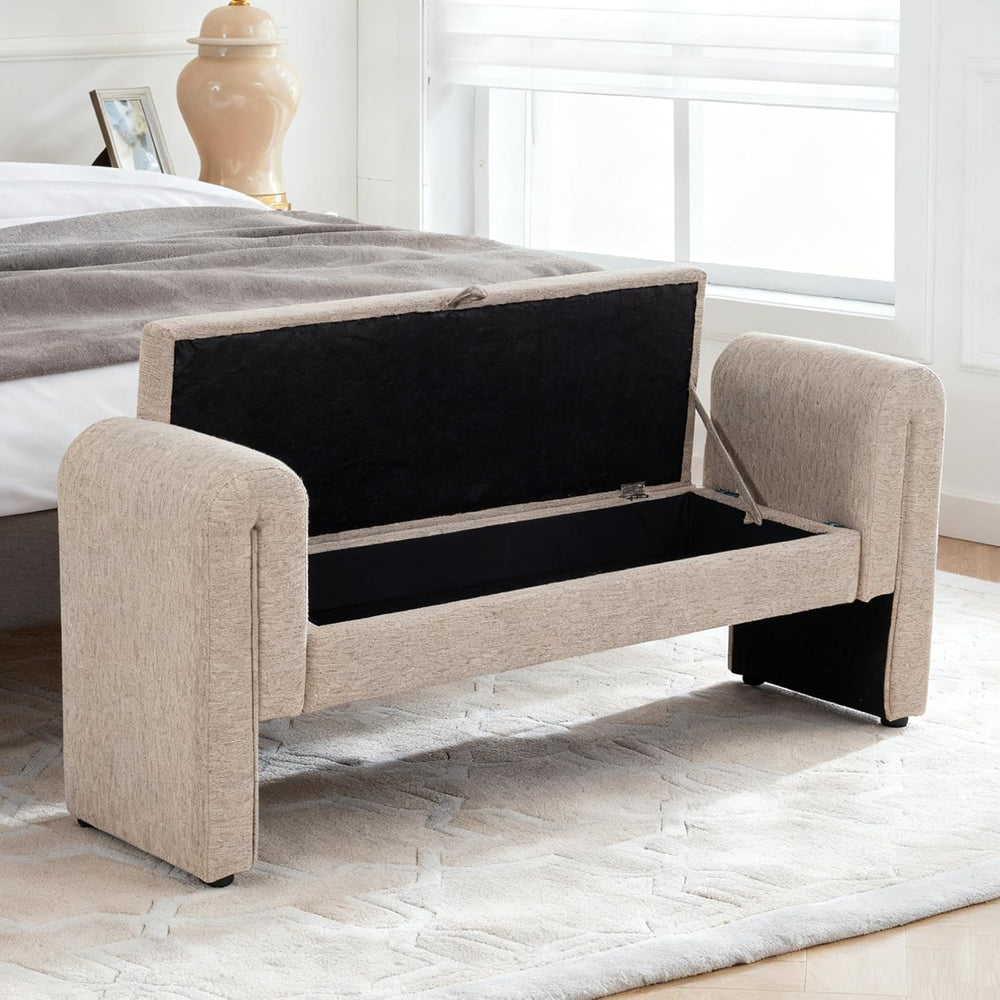 60.5" End of Bed Bench, Velvet Bedroom Bench,King Bed Bench,with 2 Pillo...