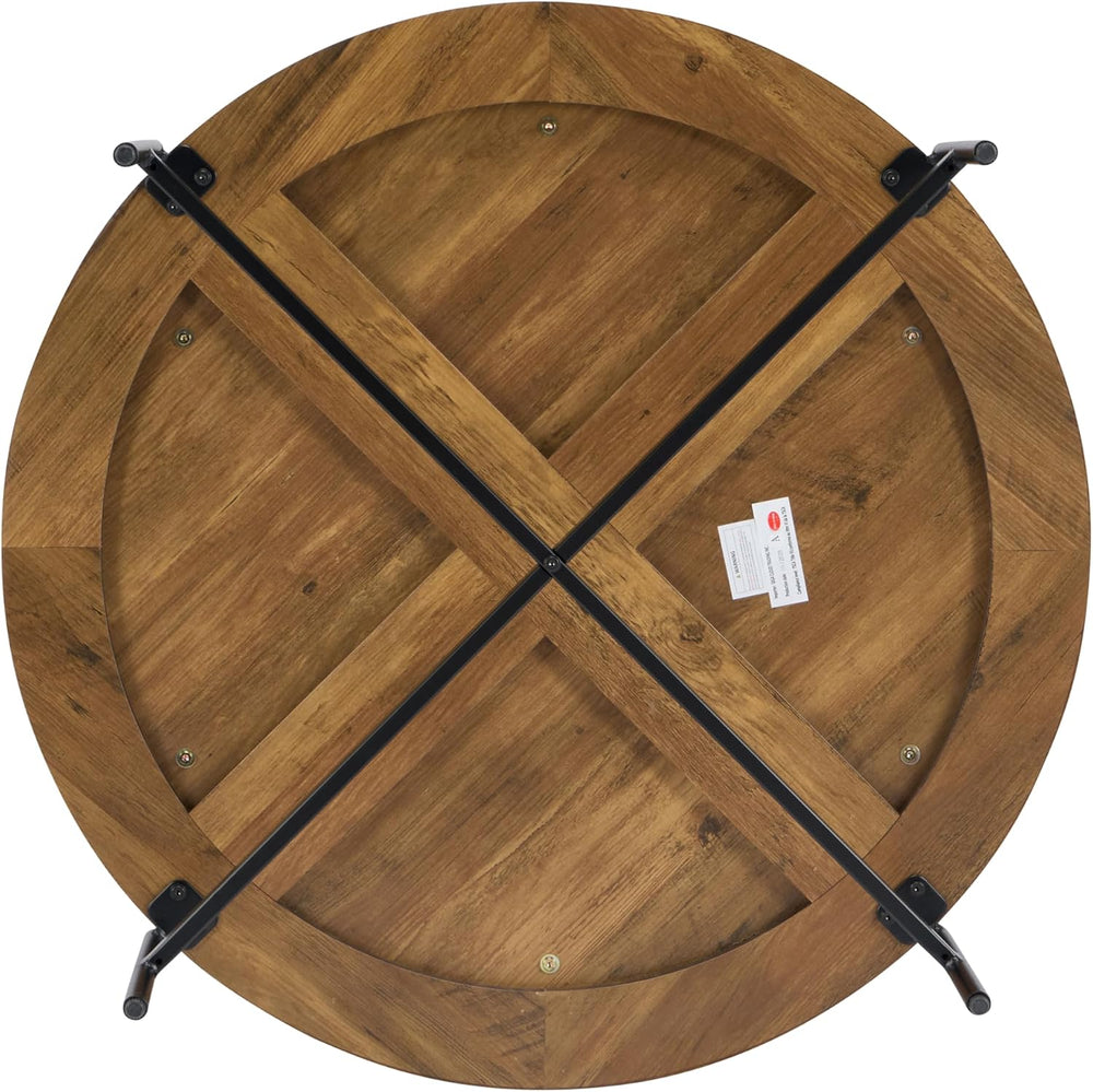 Christopher Knight Home Neapo Modern Round Ottoman Coffee Table, Faux Leather...