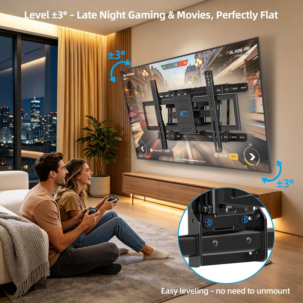 HOME VISION Full Motion Articulating TV Wall Mount for 37-90 Inch TVs up to 1...