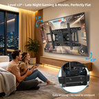 HOME VISION Full Motion Articulating TV Wall Mount for 37-90 Inch TVs up to 176 lbs, Fits 24" Wood Studs (8-24"), Heavy Duty TV Bracket & Mounts, Extendable Arm & Swivel Tilt Level, Max 600x400mm VESA