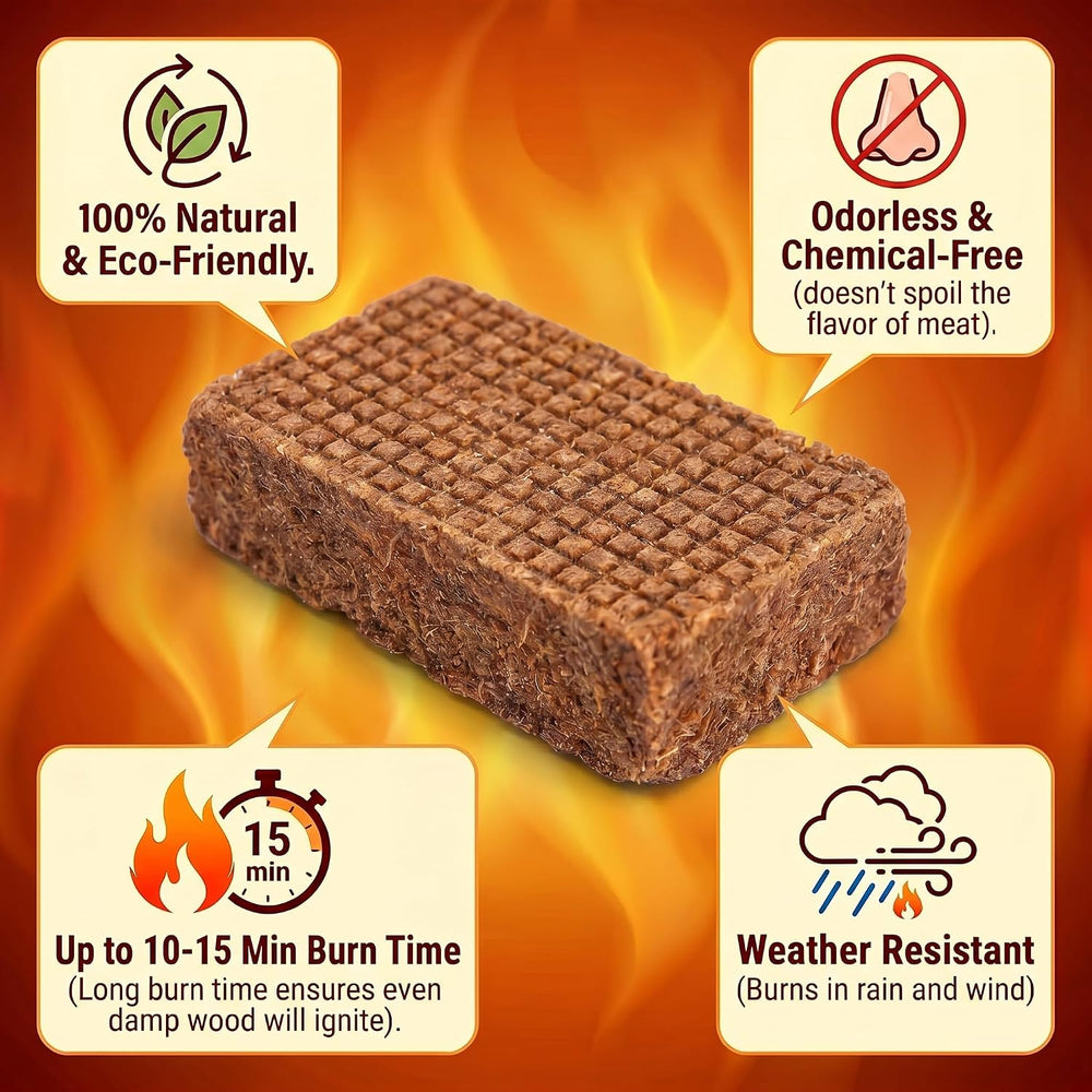 XLarge Fire Starter Cubes 160pc Long-Lasting for Kindling Charcoal Fireplace ...