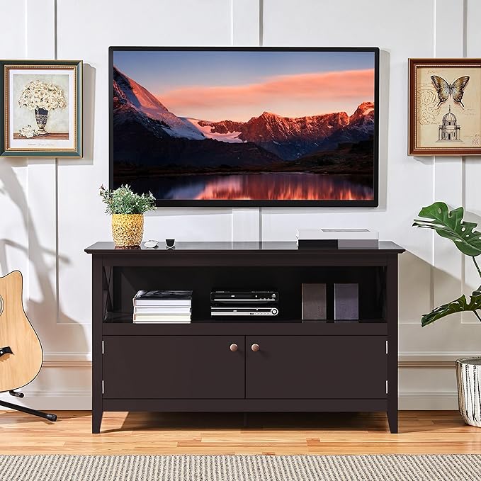 Yaheetech Wooden TV Stand for TVs Up to 48 inch, Media Entertainment Center T...