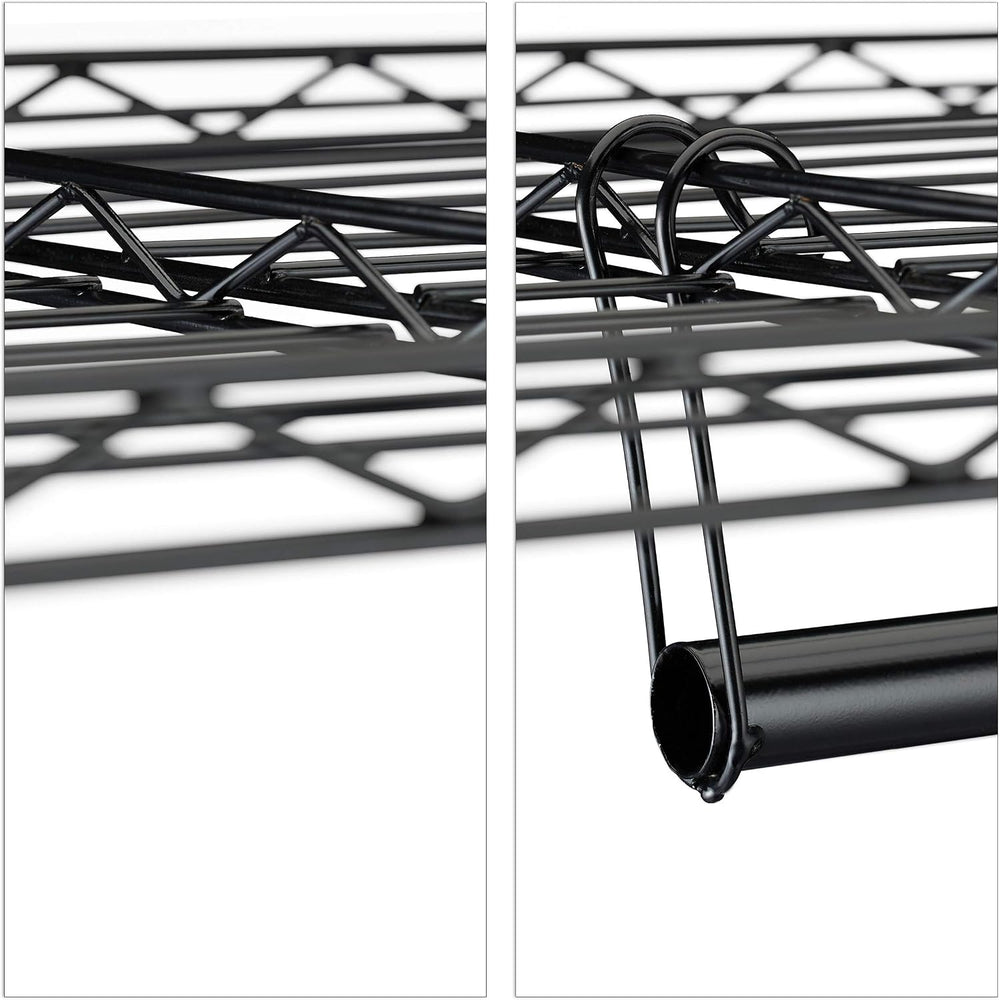 Relaxdays Open Clothes Rack, Black, 180 x 120 x 45 cm
