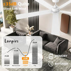 72" Large Smart Ceiling Fan with Lights Remote,Silent DC Motor,Control via Voice Alexa Google App,Outdoor Indoor Modern Ceiling Fans for Large Living Room Patios Decks,Dimmable,5 Blades in White&Wood