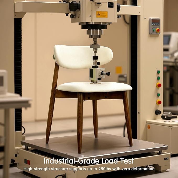 CHUN YI Dining Chairs Set of 4, Upholstered Wooden Dining Room Chairs, Mid Ce...