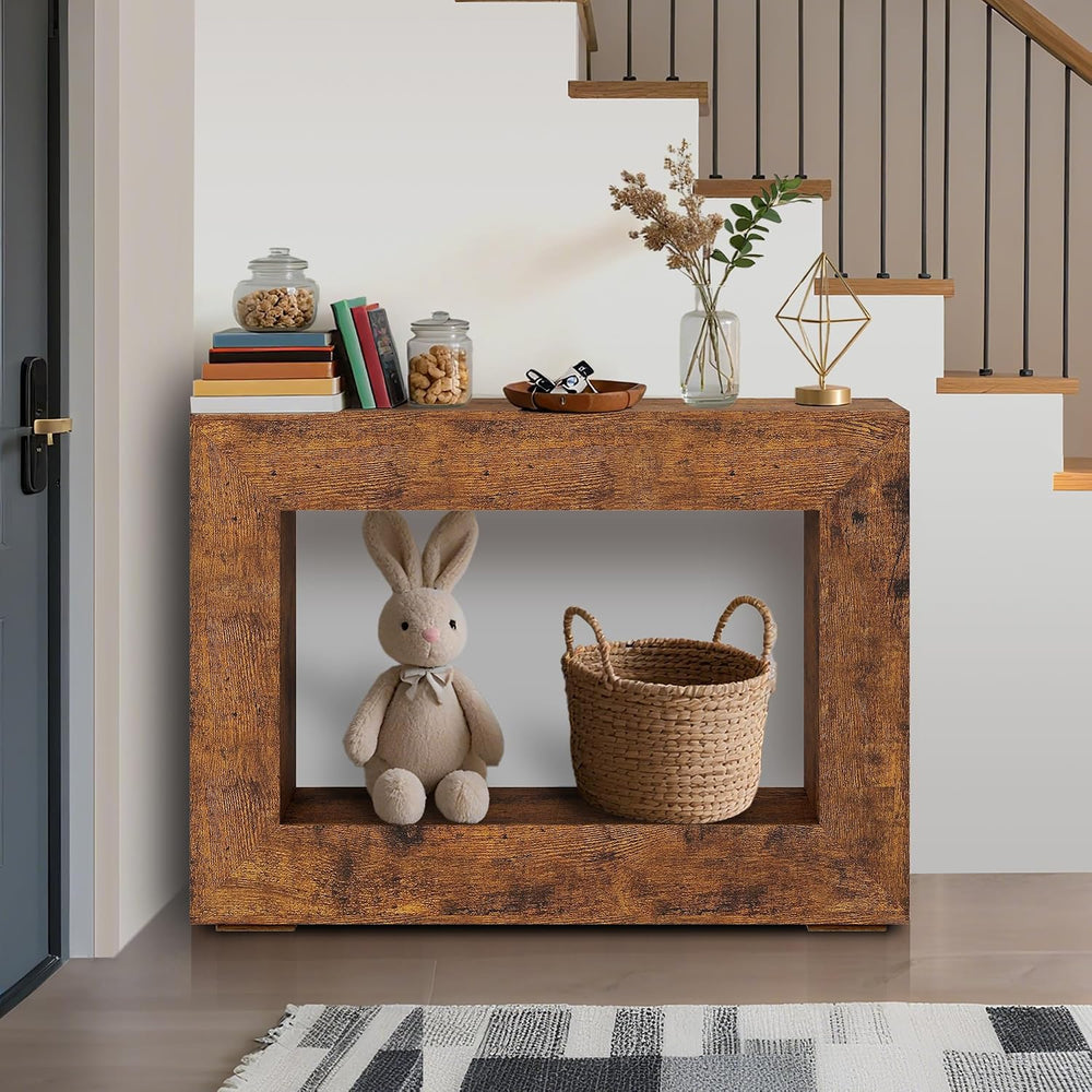 GAOMON 47" Narrow Wood Console Table with Storage Shelf - Vintage Accent...
