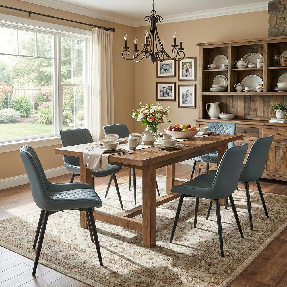 Rowill Dining Chairs Set of 2 Modern Faux Leather Kitchen Chairs with Thicken...