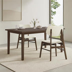 Wooden Dining Chairs Set of 6, Upholstered Modern Dining Room Chairs, Solid Oak Wood Kitchen Chairs with Soft Cushion Backrest for Farmhouse, Restaurant, Café (Cream Fabric & Walnut Color)