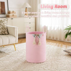 Laundry Basket,Woven Cotton Rope Laundry Hamper,80L for Decorative Storage of Dirty Clothes,Toys and Blankets in Bathroom,Baby Room and Living Room