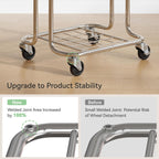 Laundry Basket with Wheels 150L/40Gal, Rolling Laundry Hamper with Steel Fram and Removable Washing Bag,Laundry Sorter Cart for Laundry Room,Hotel,Dorm,