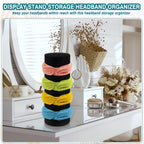 Geetery 2 Pcs Vertical Headband Holder Organizer Hairband Display Stand Headband Stand for Women Hair Hoop Accessories(Black)