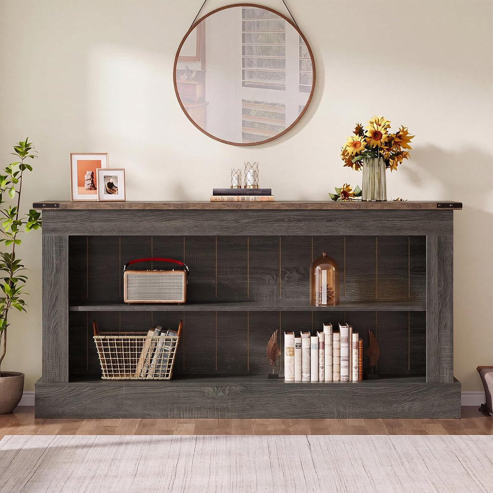 Tribesigns 63" Console Table, 3-Tier Entryway Table with Storage Shelves...