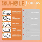 HUHOLE Pegboard Drill Holder, Peg Board Tool Utility Hooks, 24 Pack Heavy Duty Pegboard Tool Holder for Power Tools, Drill, Hammer, Cord, Fit for 1/4" Pegboard (24PC)