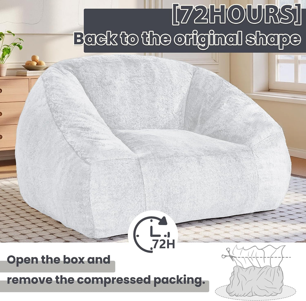 Bean Bag Chairs for Adults, Giant Beanbag Sofa Comfy Reading Chair, Oversized...
