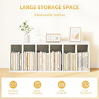 IOTXY DIY Modular Cube Bookcase - CubeXY Customizable Stackable Expandable Basic Shelving Units, 6-Cube Wooden Open Bookshelf with Removable Shelves for Books Organizer, White